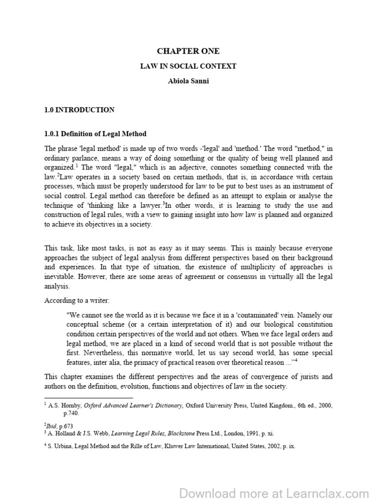 Legal Method | PDF | Jurisprudence | Natural Law