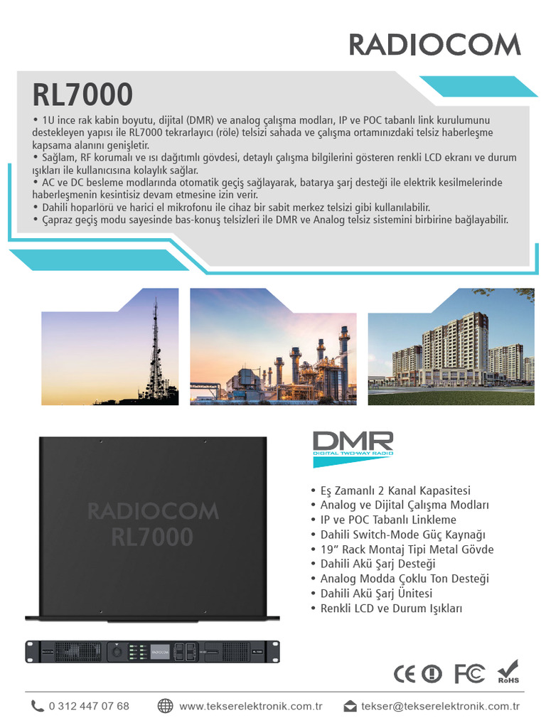 Radiocom RL7000 Brochure TR Web | PDF