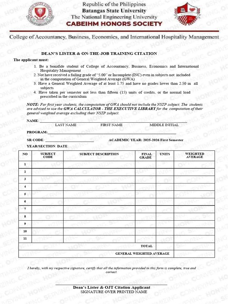 DL OJT Application Form | PDF