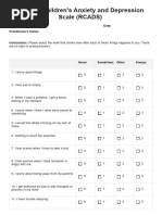 MASC: Multidimensional Anxiety Scale for Kids | PDF
