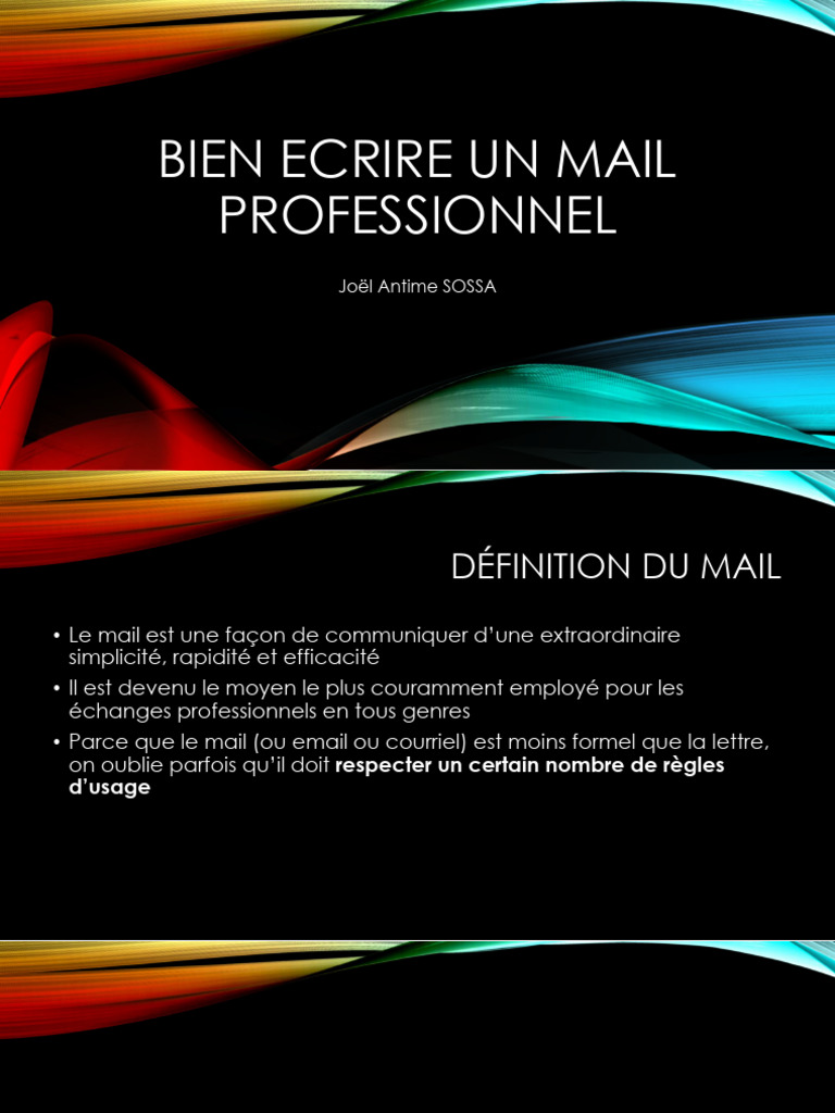 Bien Ecrire Un Mail Professionnel | PDF | Linguistique