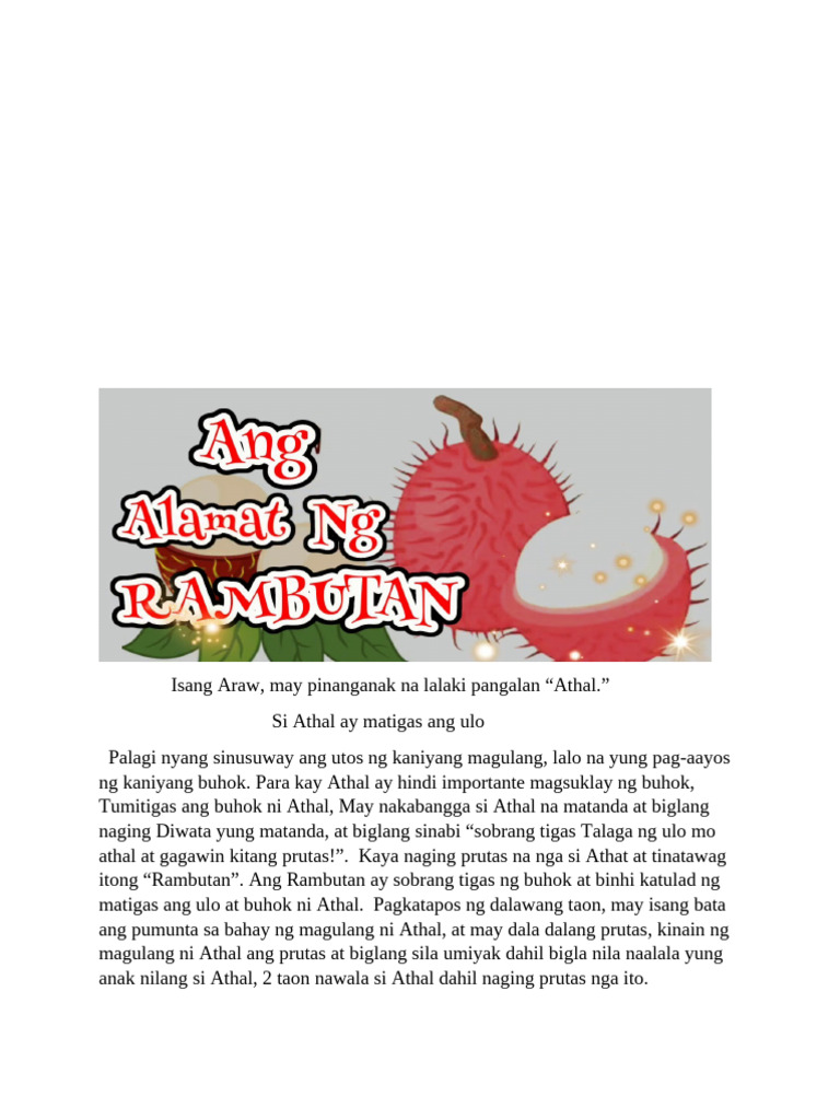Alamat NG Rambutan | PDF
