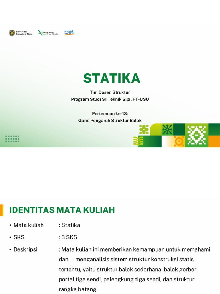 13 Garis Pengaruh Balok | PDF