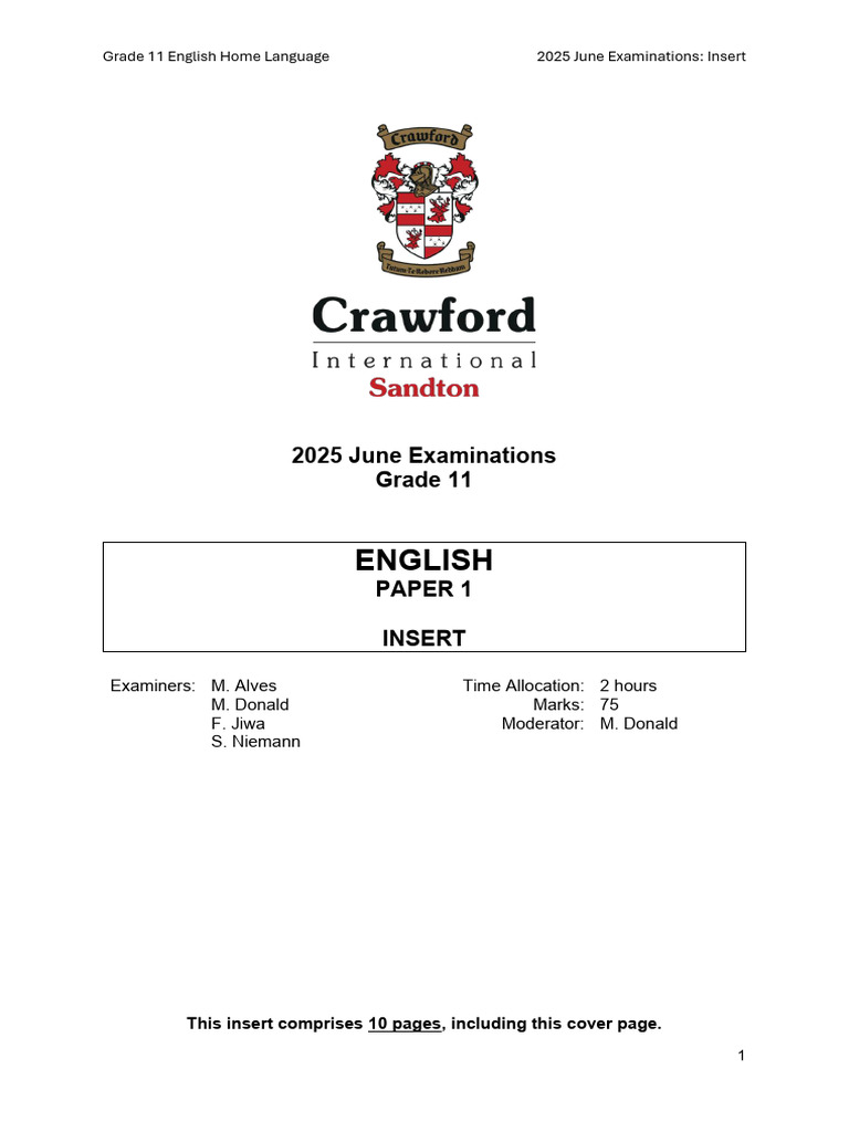 English Insert Paper 1 June 2025 | PDF | Movie Theater | Streaming Media