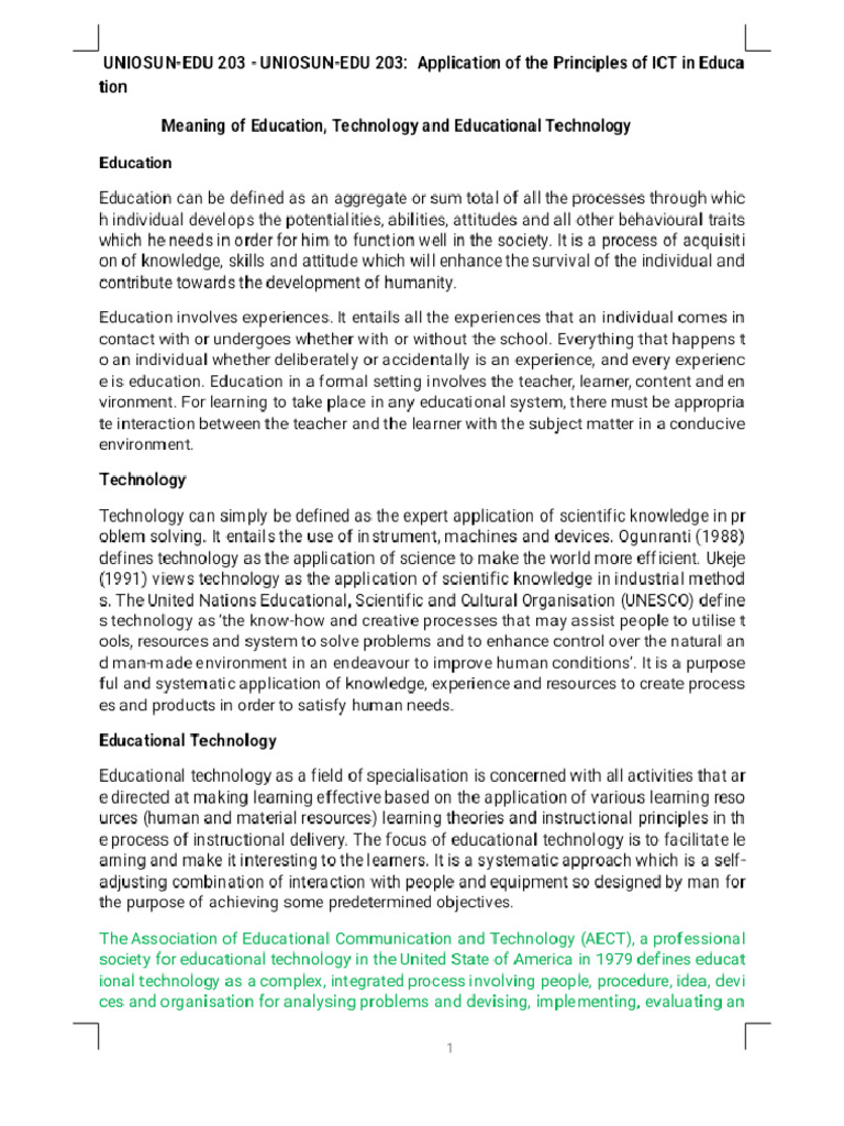 Edu 203 Lecture Note 2025 - Phoenix | PDF