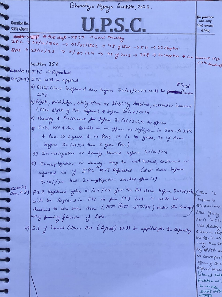 Bns Notes Apo Up | PDF