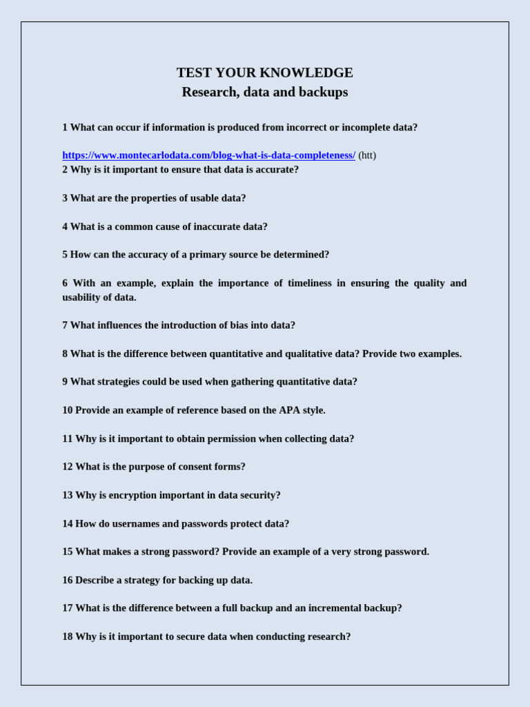 Activity 3-Test Your Knowledge | PDF