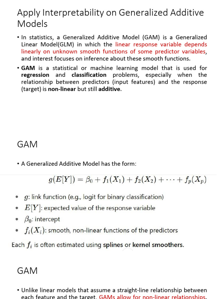 SUGUNA Module 2 Part B Generalized Additive Models Notes | PDF | Linear ...