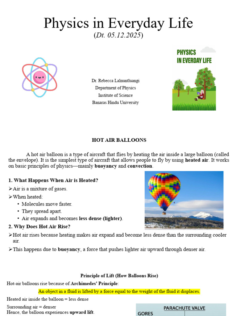 Physics in Everyday Life7 | PDF | Buoyancy | Tap (Valve)