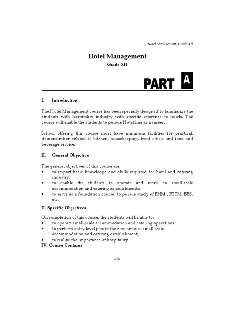 Tm Hotel Mngmt Xii Housekeeping Brewing