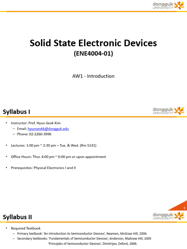 AW1 Introduction SSED 01 | PDF | Transistor | Semiconductor Devices