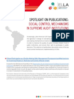 SPOTLIGHT ON PUBLICATIONS: Social Control Mechanisms in Supreme Audit Institutions