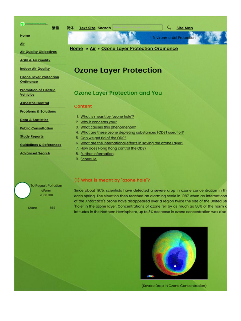 Ozone Layer Protection - Environmental Protection Department | PDF ...