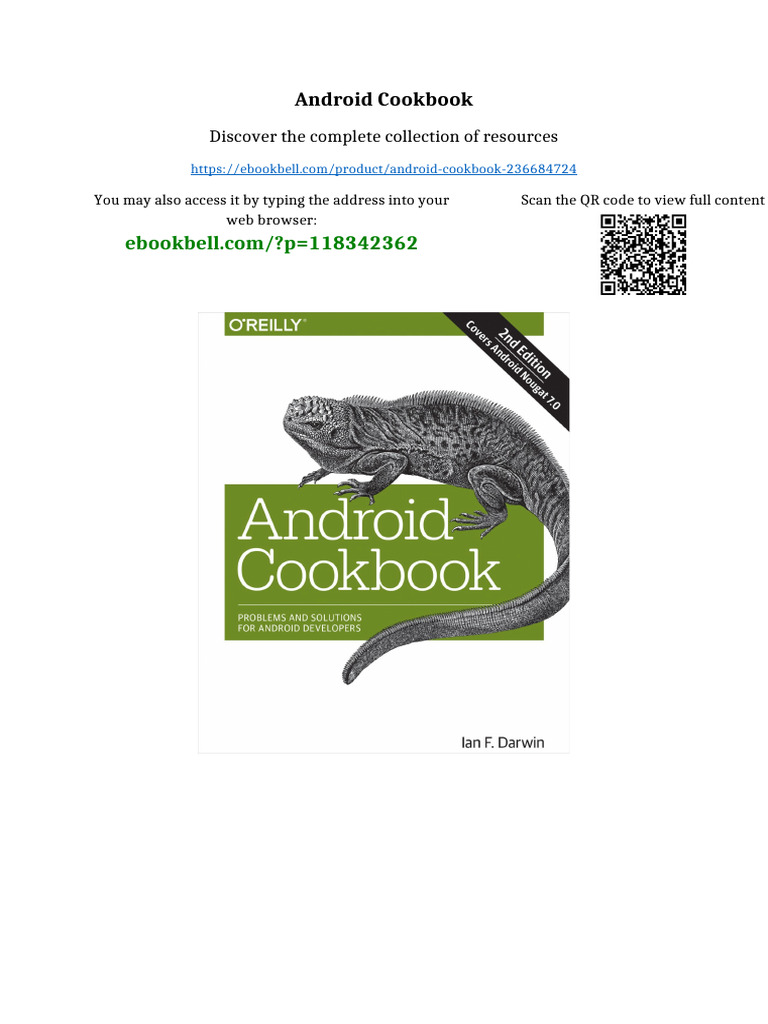 Android Cookbook Newest Edition 2025 | PDF | Newspapers | Intellectual ...