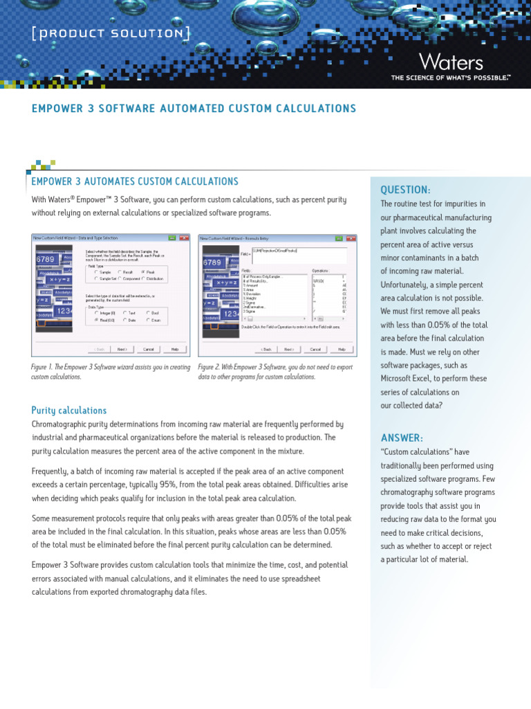 Empower 3 Software Automated Custom Calculations - 720000576EN | PDF ...