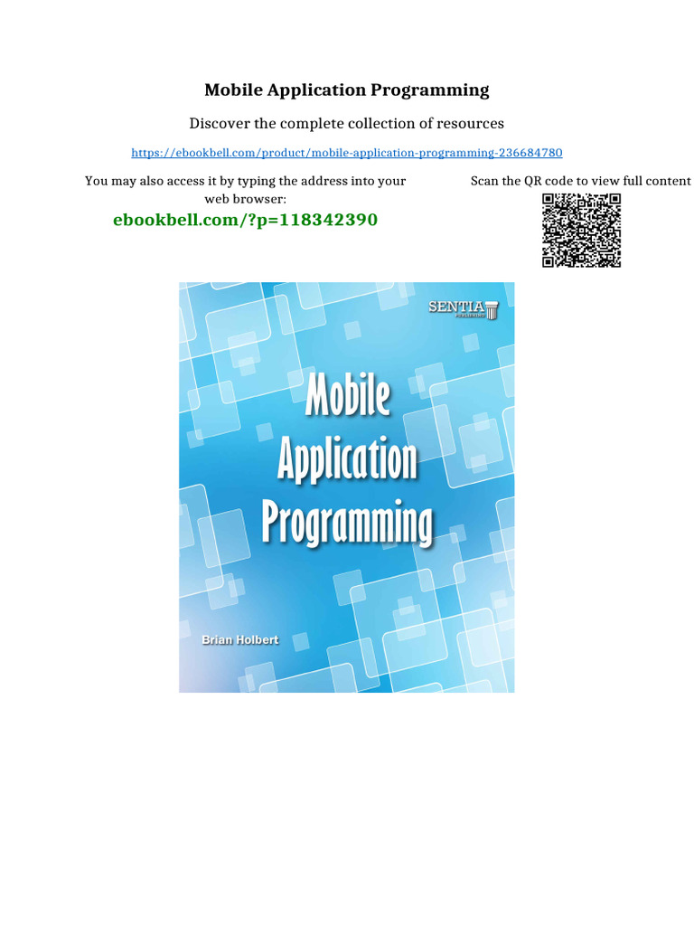 Mobile Application Programming Ready To Read | PDF