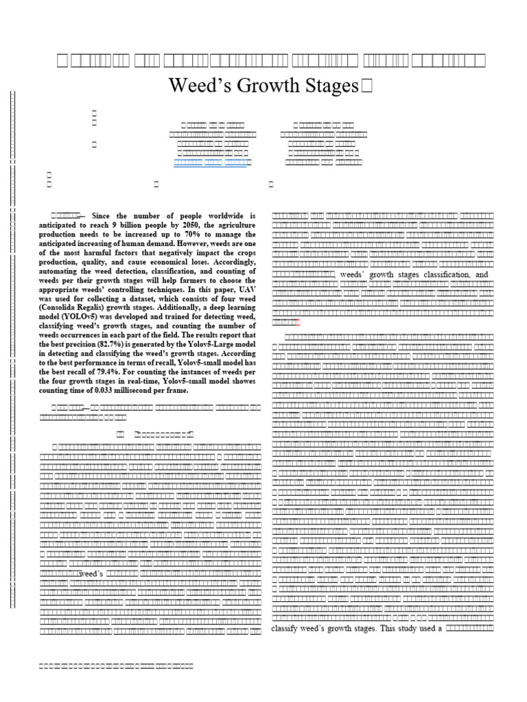Real Time Deep Learning Algorithm For Counting Weeds Growth Stages ...