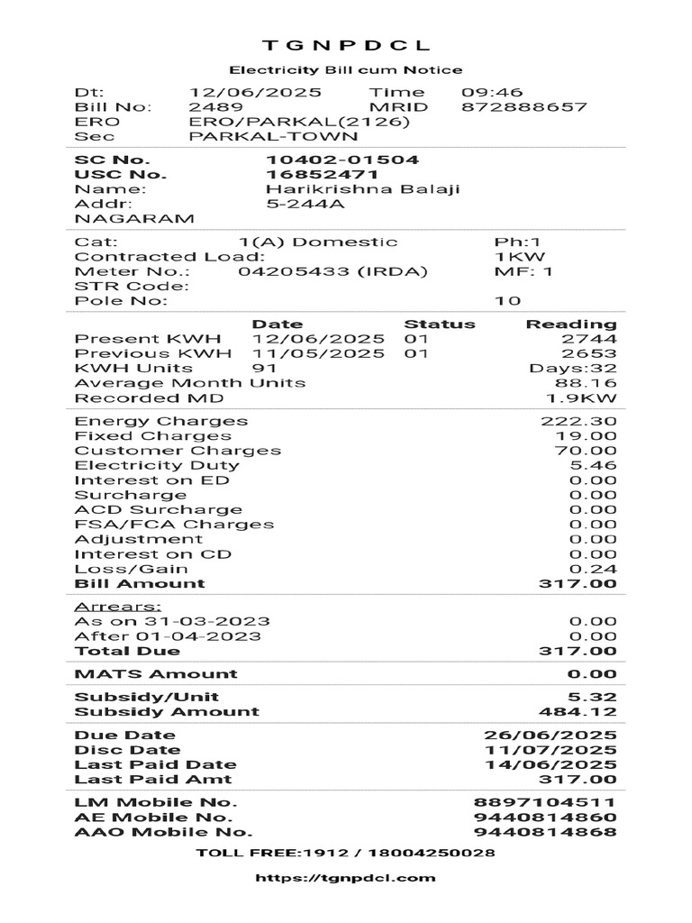 Bill | PDF