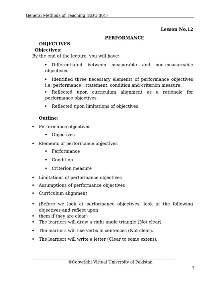 Lesson 12 | PDF | Curriculum | Learning