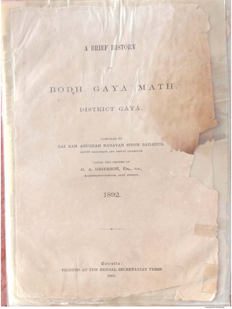 Brief History of BodhgAya Math | PDF