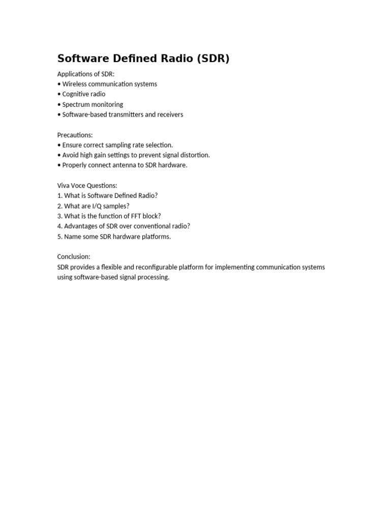 Software Defined Radio | PDF