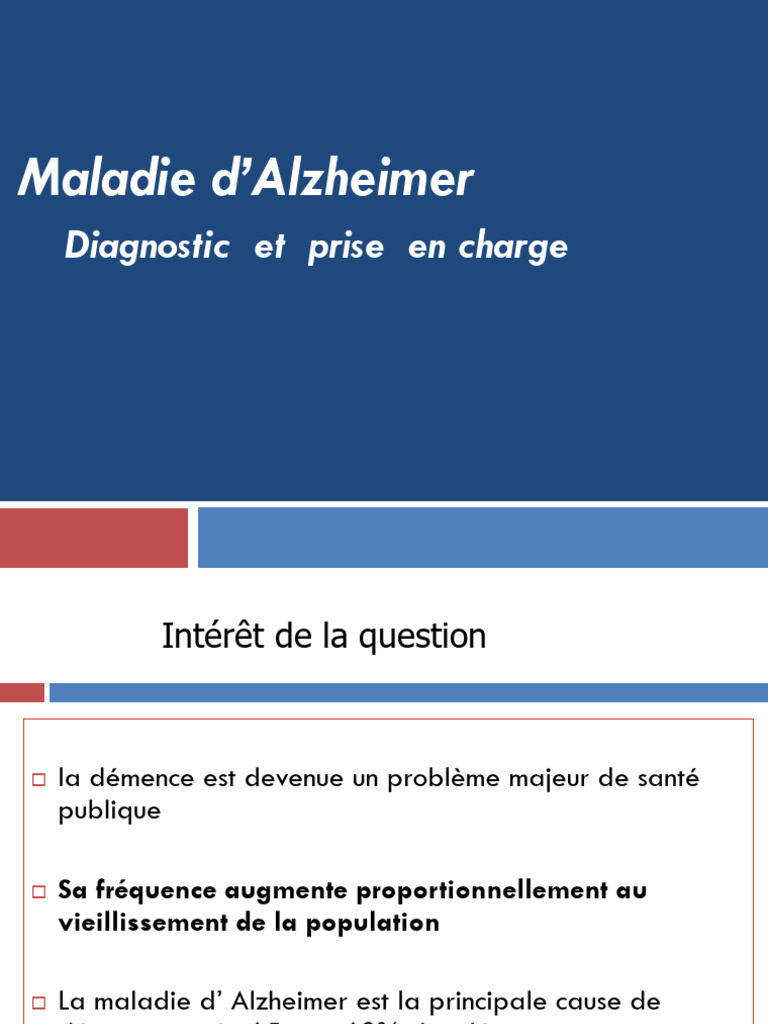 Cours ALZ Infirmiers | PDF | Démence | Maladie d'Alzheimer