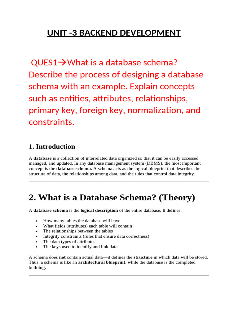Backend Development (Unit 3) | PDF | Databases | No Sql
