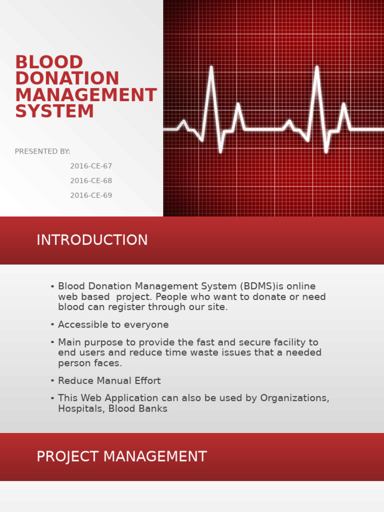 Blood Donation Management System | PDF