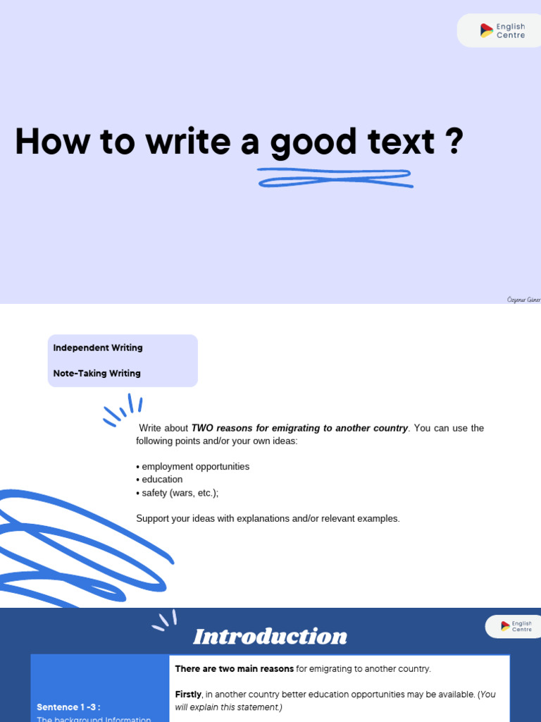 How To Write A Good Text | PDF