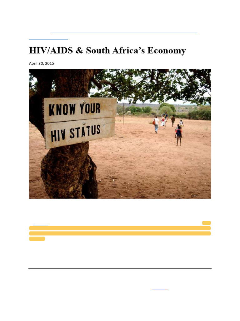 Article 3 - HIV AIDS and The SA Economy | PDF | Poverty | Poverty ...
