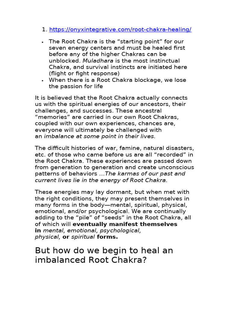 ROOT Chakra | PDF