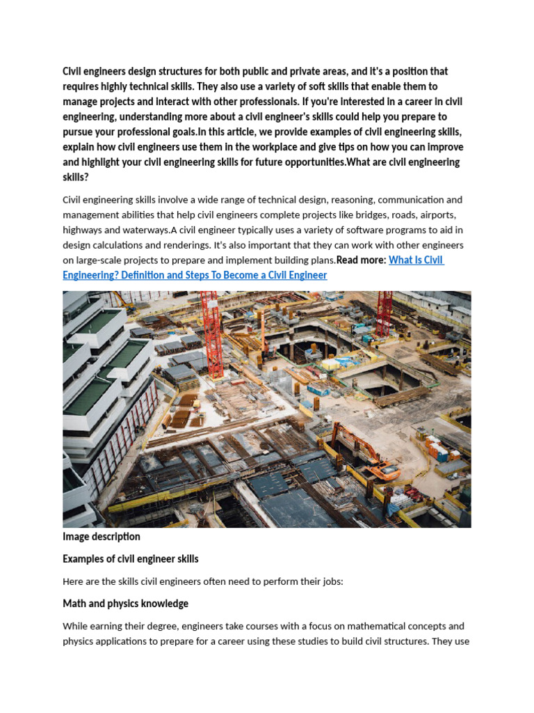Civil Engineers Design Structures | PDF | Résumé | Computer Aided Design