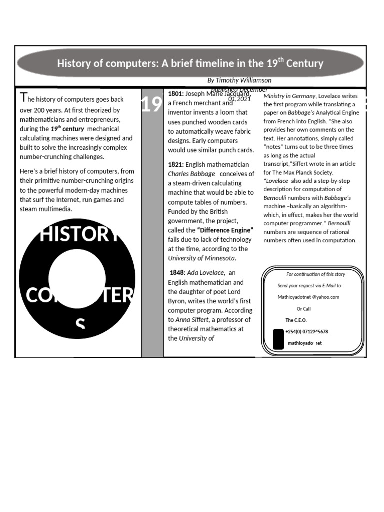 History of Computers | PDF | Computing | Computer Science