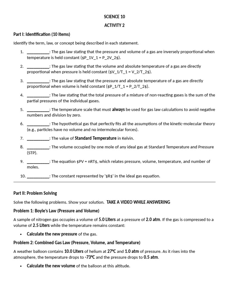 q4 Activity 2 Science 10 | PDF