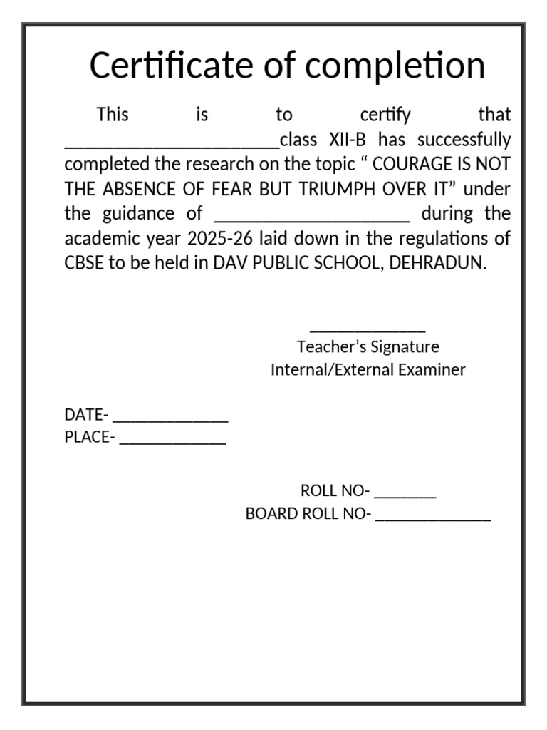 Certificate of Completion | PDF