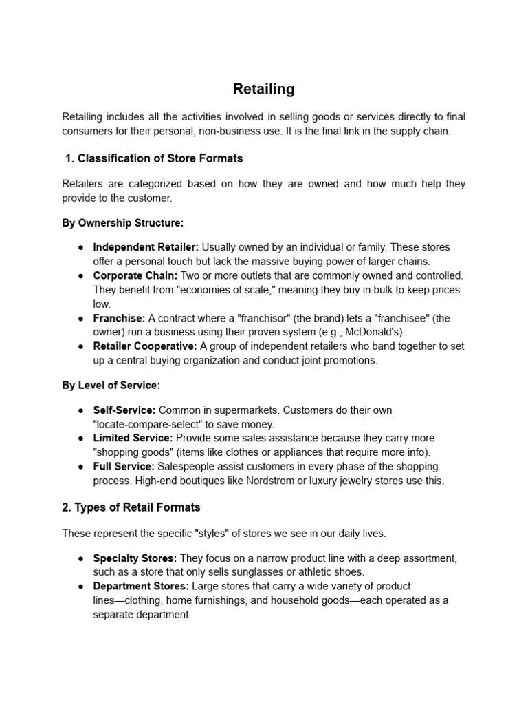 Retailing | PDF | Retail | Supermarket