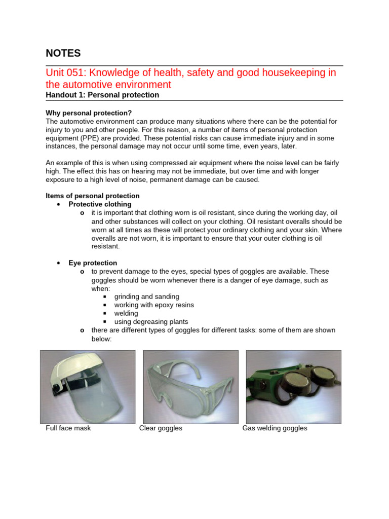 051 Notes | PDF | Occupational Safety And Health | Waste