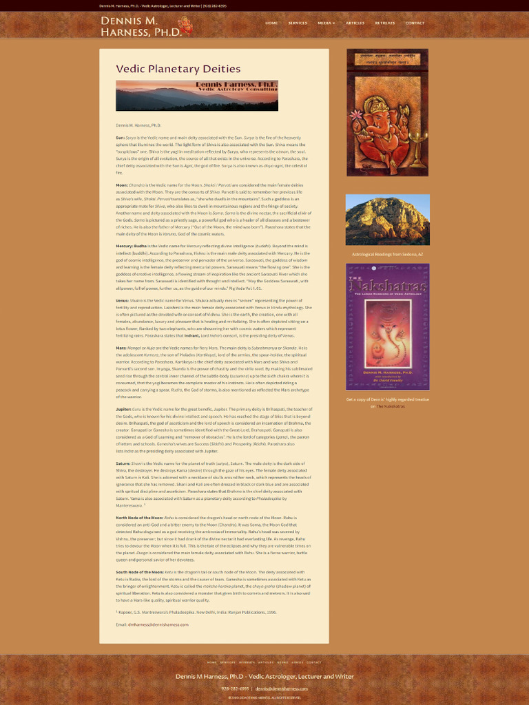 Vedic Planetary Deities | PDF