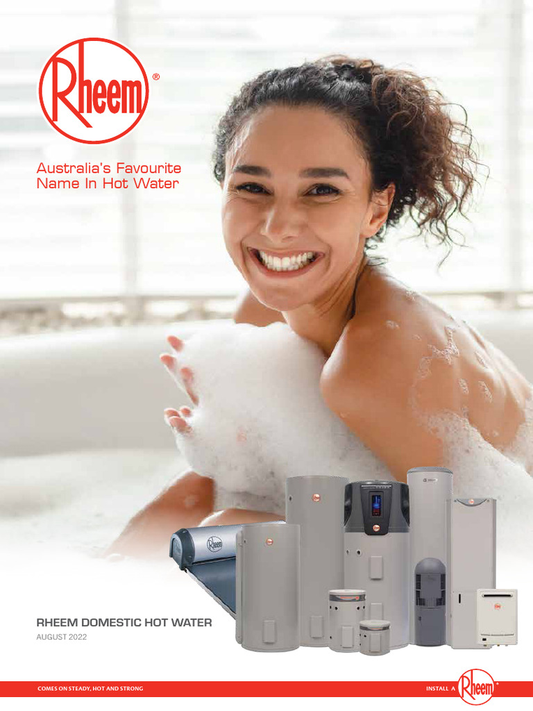Brochure - Rheem Domestic Hot Water | PDF | Water Heating | Heat Pump