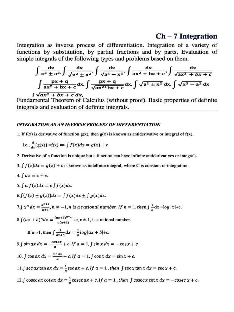 CH - 7 Revision Sheet | PDF