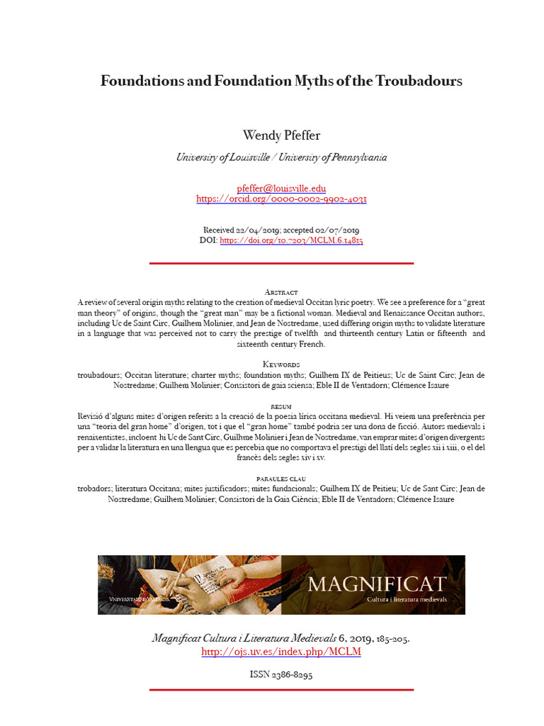 Foundations and Foundation Myths of The | PDF
