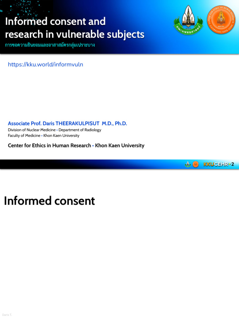 Biomed - Informed Consent and Vulnerable Subjects | PDF
