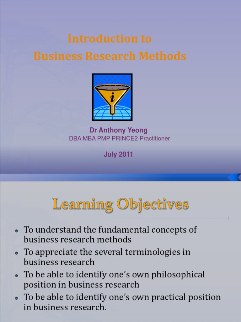 Introduction to business research methods | Quantitative ...