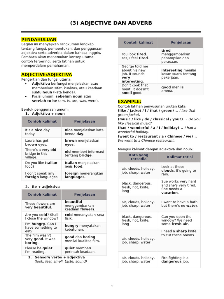 Adjective and Adverb | PDF | Morphology | Language Mechanics