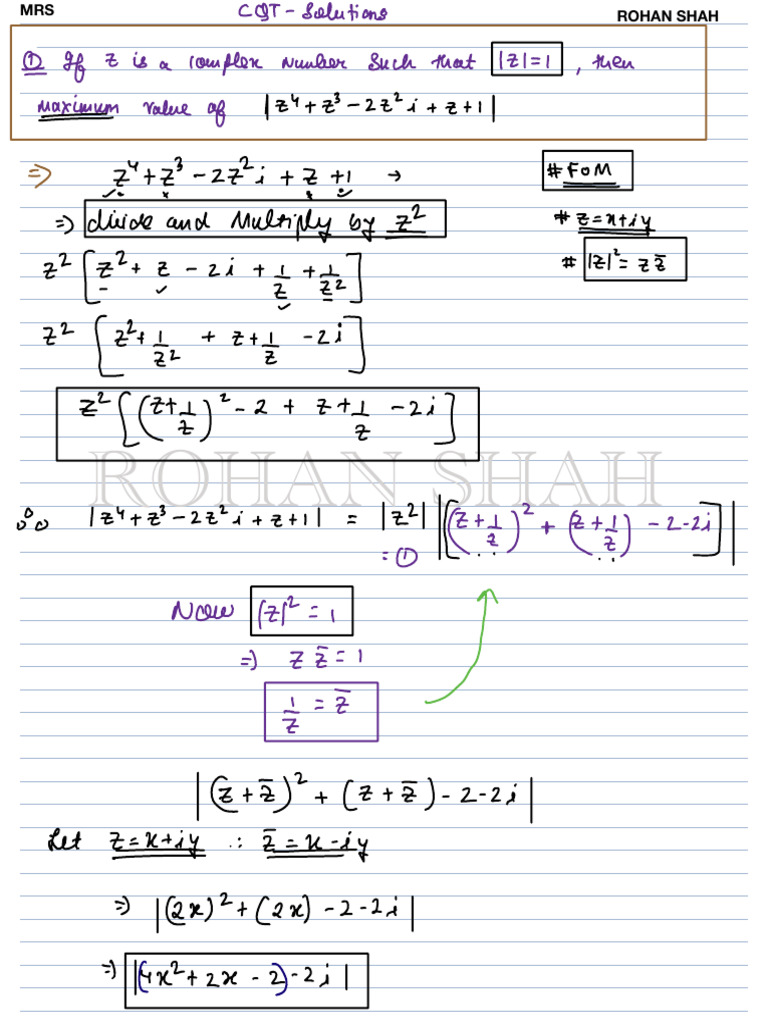 Complex Advanced Lecture 4 MRS | PDF | Mathematical Concepts | Triangle ...