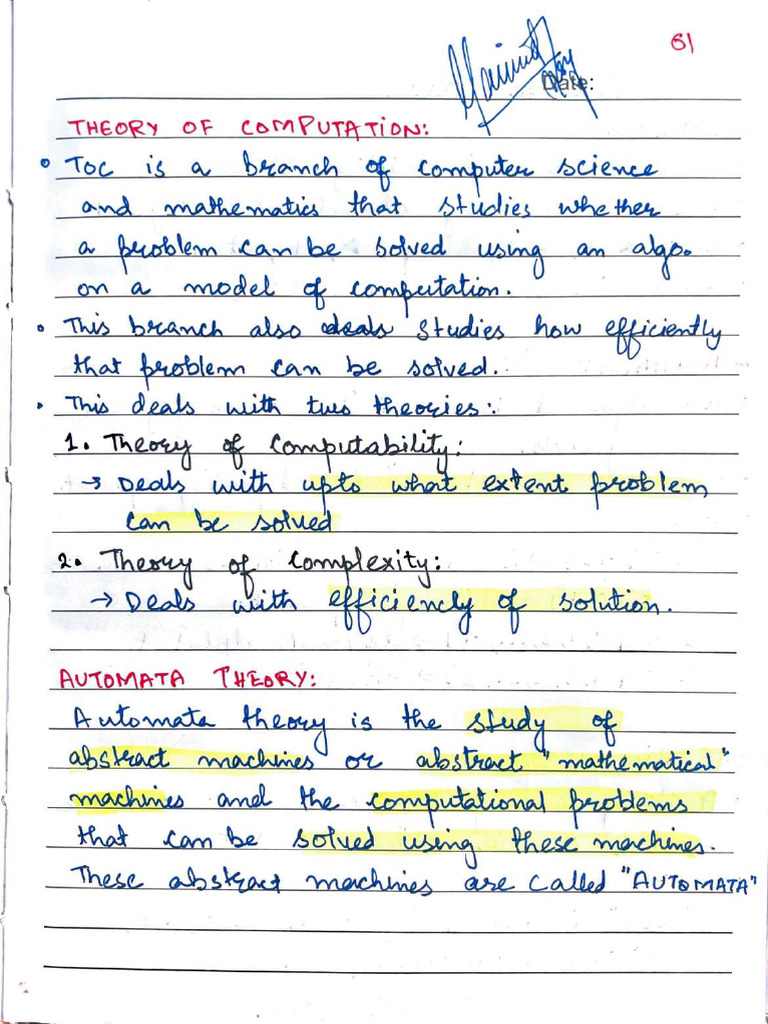 TOC Unit 1 - Compressed | PDF
