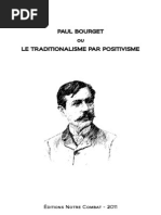 Doctrine Du Nationalisme-Paul Bourget Ou Le Traditionalisme Par Positivisme