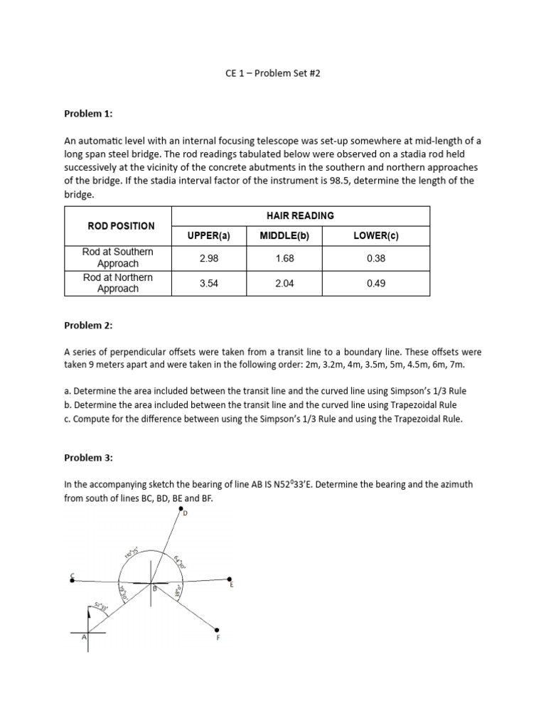 CE1 Prob Set 2 | PDF