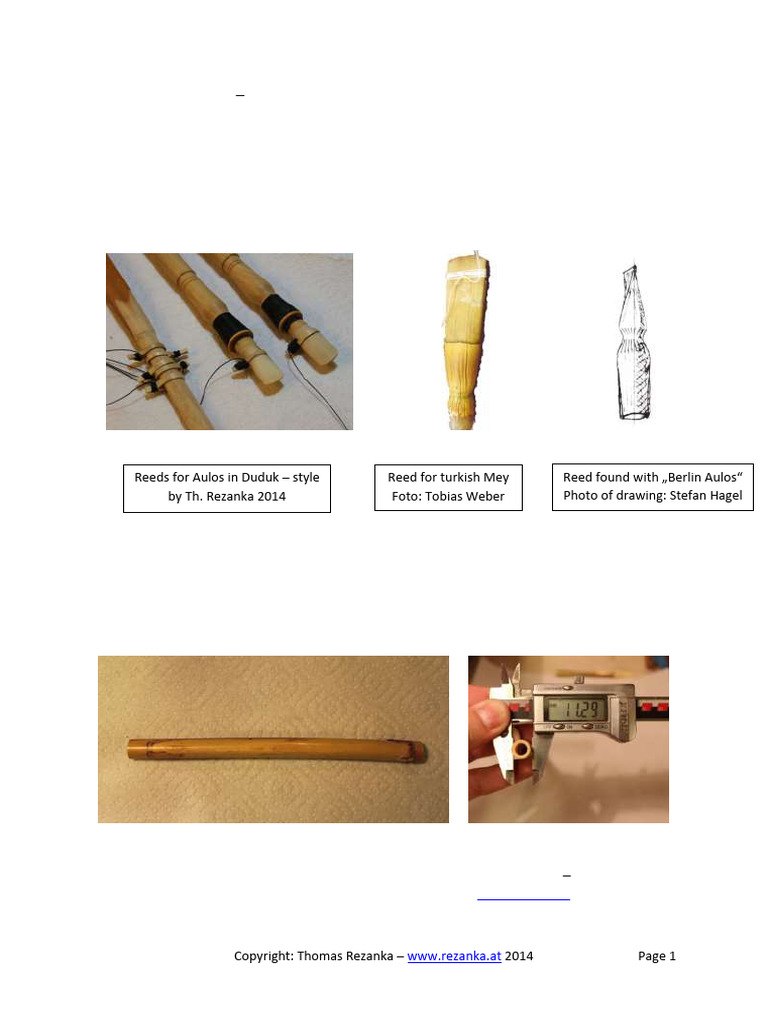 Reed Making AulosDudukV2 | PDF