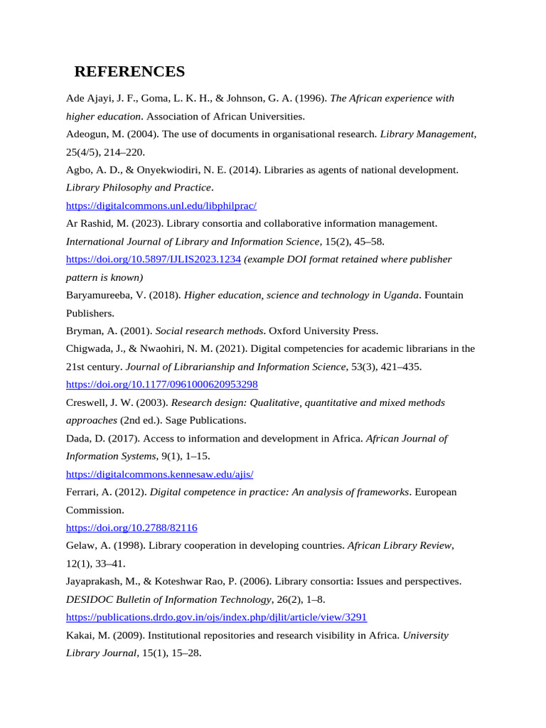 REFERENCES | PDF | Libraries